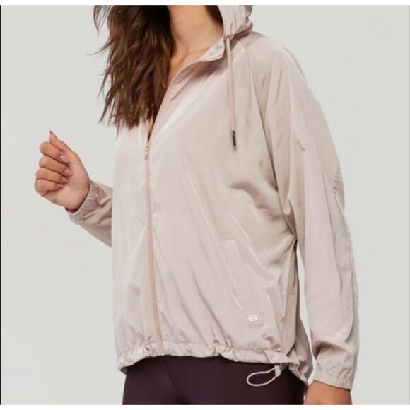 Soia & Kyo Oaklynn Lightweight Jacket size S M Blush Pink Full Zip Hooded - Picture 2 of 14